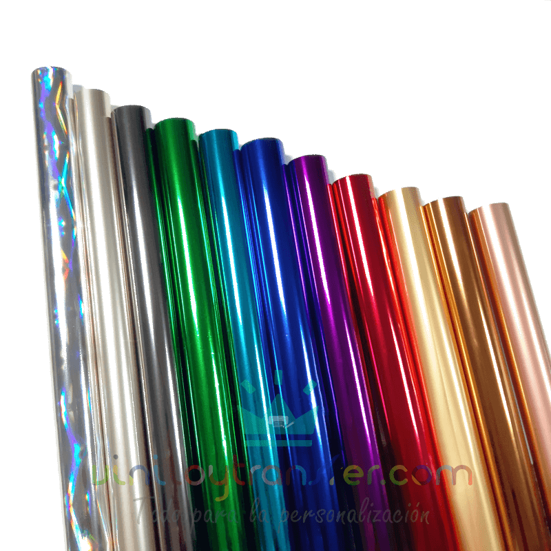 Láminas Foil colores metalizados y holográfico Viniloytransfer.com
