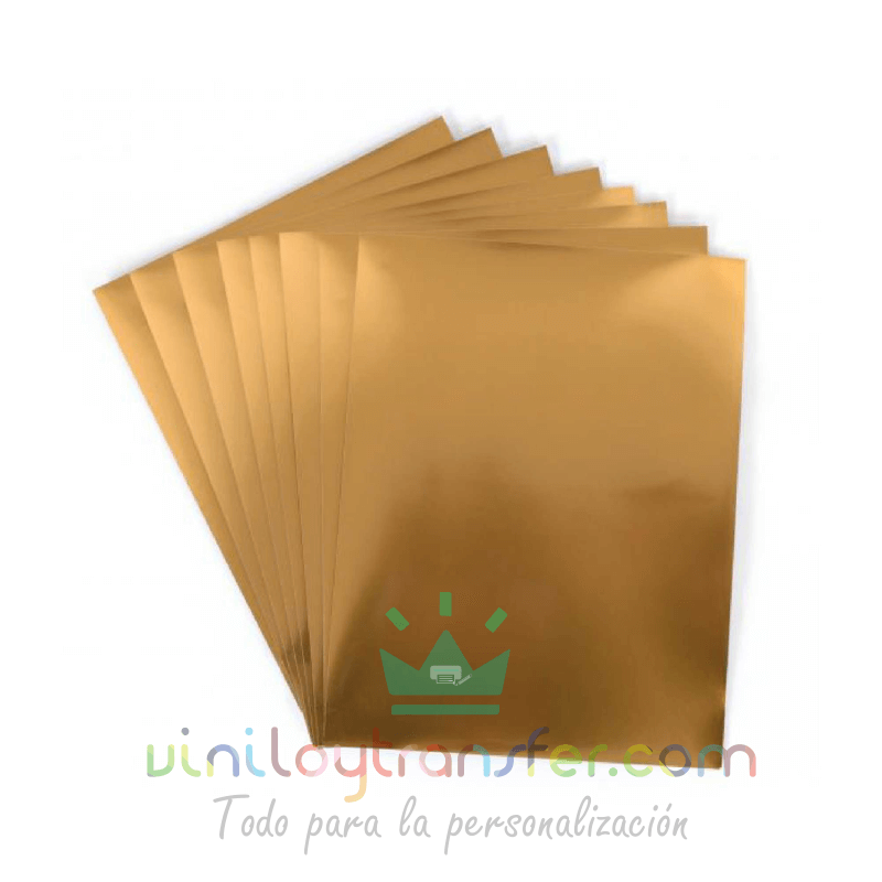 Papel dorado adhesivo imprimible Silhouette | Viniloytransfer.com