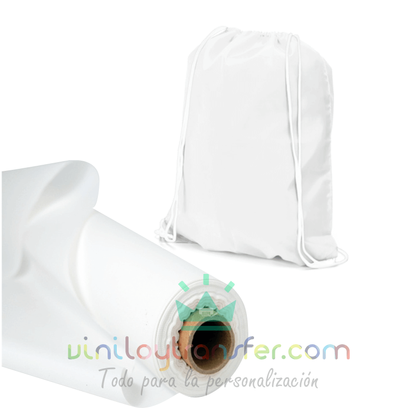 algodón clérigo formar Tela sublimable tipo mochila de saco poliéster | Viniloytransfer.com