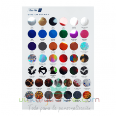 Carta de colores para Vinilo textil Daeha Premium Metalizado brillo