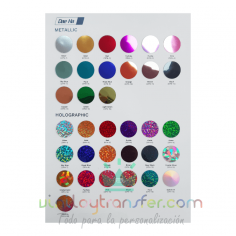 Carta de colores para Vinilos textiles Daeha Premium Efecto espejo y Holográfico
