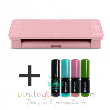 Plotter Silhouette Cameo 4 rosa + Regalo Pack bolígrafos Glitter